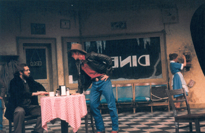 1998 photo from Bus Stop, the first production in Stewart Theatre.