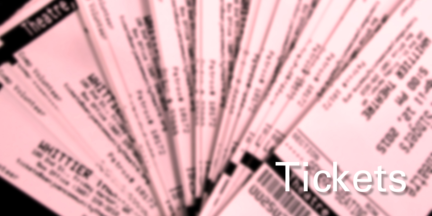 Image of tickets arranged in a semi circle.