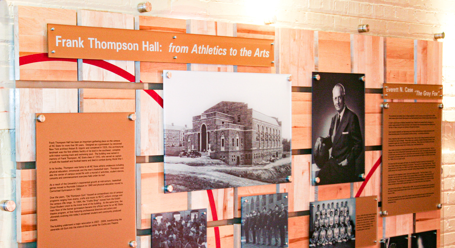 Frank Thompson Hall: from Athletics to the Arts plaque in Thompson Hall